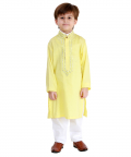 Yellow Collar Mirror Kurta