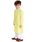 Yellow Collar Mirror Kurta