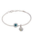 Evil Eye And Cupcake Charm Bracelet