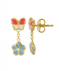 Butterfly Flower Earrings