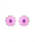 Pink Flower Studs