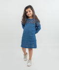 Linen Dress With Embroiderey Patch 