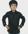 Black Shirt With Holographic Stripes