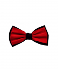 Little Men Orange Black Bow Tie