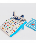 Snuggle Time Crib Gift Set (Alphabets- Blue)