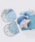 New Beginnings Organic Muslin Gift Box (Celestial-Blue)