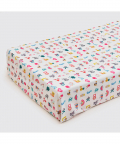 Organic Alphabets Pink Crib Sheet