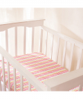 Organic Alphabets Pink Crib Sheet