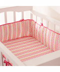 Organic Alphabets Pink Crib Sheet