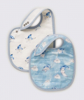 Celestial Blue Organic Bib Set