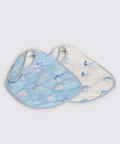 Celestial Blue Organic Bib Set