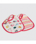Alphabets Pink Organic Bib Set 