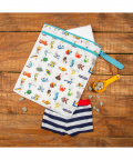 Alphabets Blue Organic Wet/Dry Bag
