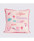 Unicorns Birth Stat Pillow