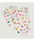 Alphabets Pink Organic Pajama Set