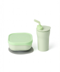 Miniware Sip & Snack- Suction Bowl with Sippy Cup Feeding Set  Key Lime/ Key Lime