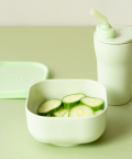 Miniware Sip & Snack- Suction Bowl with Sippy Cup Feeding Set  Key Lime/ Key Lime