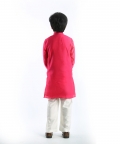 Pink Temple Embellished Kurta Set
