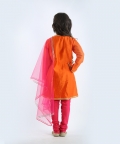 Orange Pataka Kurta Set