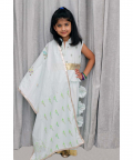Lehenga Set with Peplum Blouse and Patchwork Cotton Dupatta