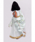 Lehenga Set with Peplum Blouse and Patchwork Cotton Dupatta