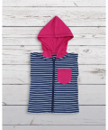 Zippy Sleevless Hoodie Pink