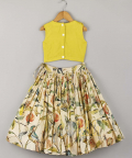 Stylish Top With Printed Lehenga