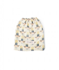 Blush And Cream Colour Printed Canvas Apron With Mittens And Pouch Set In Gift Box