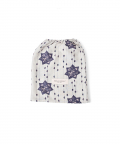 Purple And Grey Colour Printed Canvas Apron With Pouch