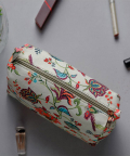 Khaki Chidiya Print Medium Sized Vanity Kit
