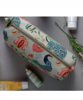 Khaki Anaar Aur Mor Print Large Sized Vanity Kit