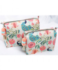 Khaki Anaar Aur Mor Print Large, Medium Vanity Kit