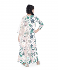 PS Kids White Colour Printed Cotton Kurta With Palazzo And Blush Colour Net Dupatta For Girls
