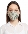 Botanical Garden And Bird Paradise Print Reversible 3 Ply Mask With Pouch
