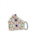 Pale Blue Crepe Gota Oggee Embroidered Mask