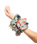 Set Of 3 Assorted Silkmul Scrunchies In Signature Prints