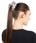 Set Of 3 Assorted Organza And Silkmul Scrunchies In Signature Prints