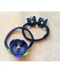 Pansy And Felt Butterfly Soft Hairband - Set Of 2 - Combo D