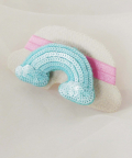 Rainbow Hair Ties,Light Blue