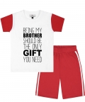 Red And White Co-Ord Set For Brothers