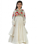 Resham Embroidery Anarkali with Churidar & Dupatta