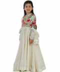 Resham Embroidery Anarkali with Churidar & Dupatta