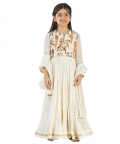 Crinkled Ghera Anarkali with Churidar & Dupatta
