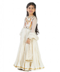 Crinkled Ghera Anarkali with Churidar & Dupatta