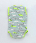 Royal Brats Onesies with Crocodile Print-Green