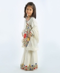 Ivory Embroidered Sharara Set