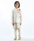 Ivory Bundi Jacket With Kurta Set