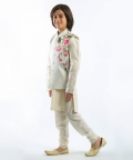 Ivory Bundi Jacket With Kurta Set