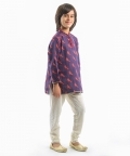 Indigo Printed Kurta Set
