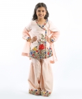 Pink Embroidered Sharara Set